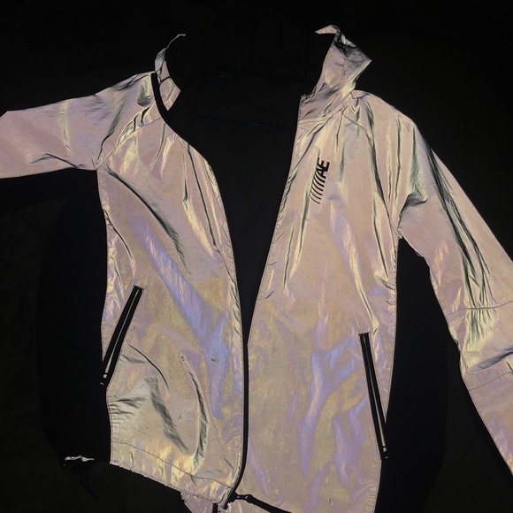 American Eagle Outfitters Tops | Reflective Windbreaker | Color: Tan | Size: L | Audrey55lover's Closet